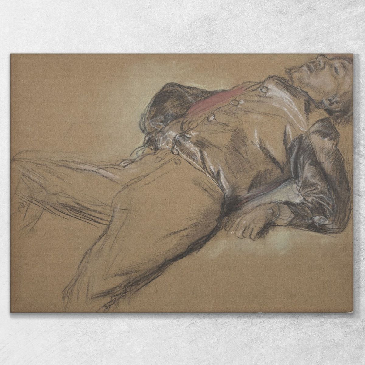 Fallen Jockey Study For Scene From The Steeplechase The Fallen Jockey Edgar Degas edg303 canvas print 