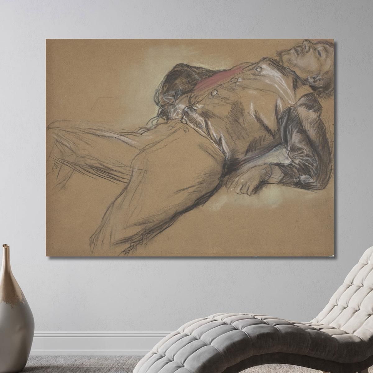 Fallen Jockey Study For Scene From The Steeplechase The Fallen Jockey Edgar Degas edg303 canvas print 