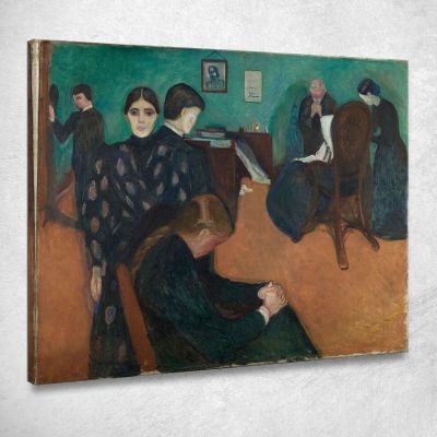 Death In The Sickroom Edvard Munch, em1 ภาพพิมพ์บนผ้าใบแคนวาส