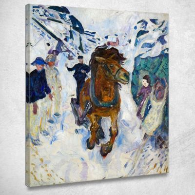 Galloping Horse Edvard Munch, em3 canvas print