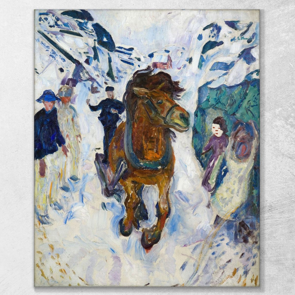 Galloping Horse Edvard Munch, em3 canvas print