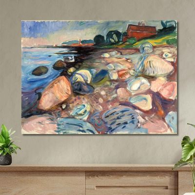 Riva With The Red House Edvard Munch em6 canvas print 