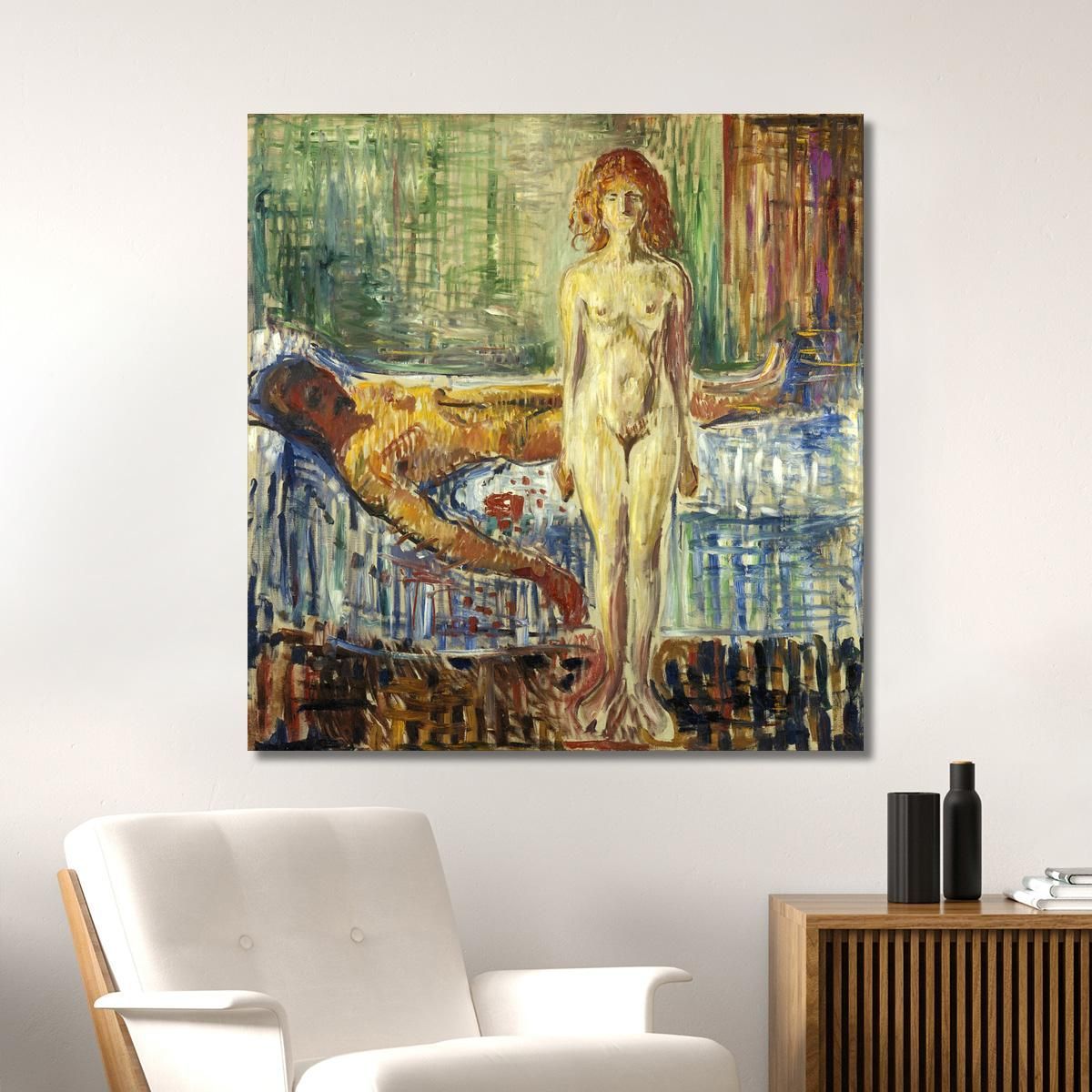 The Death Of Marat Edvard Munch, em7 canvas print