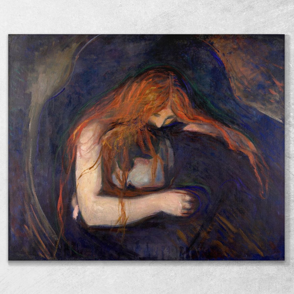 Vampires Edvard Munch, em12 canvas print