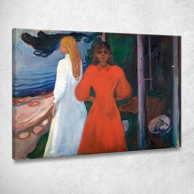 Red And White Edvard Munch, em25 canvas print