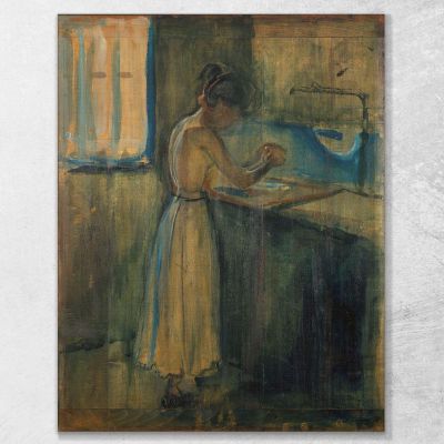 Young Woman Washing Herself Edvard Munch, em27 canvas print