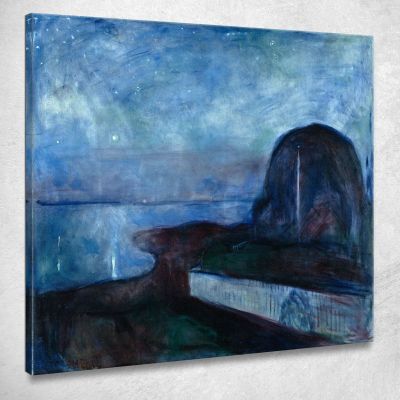 Starry Night Edvard Munch em37 canvas print 