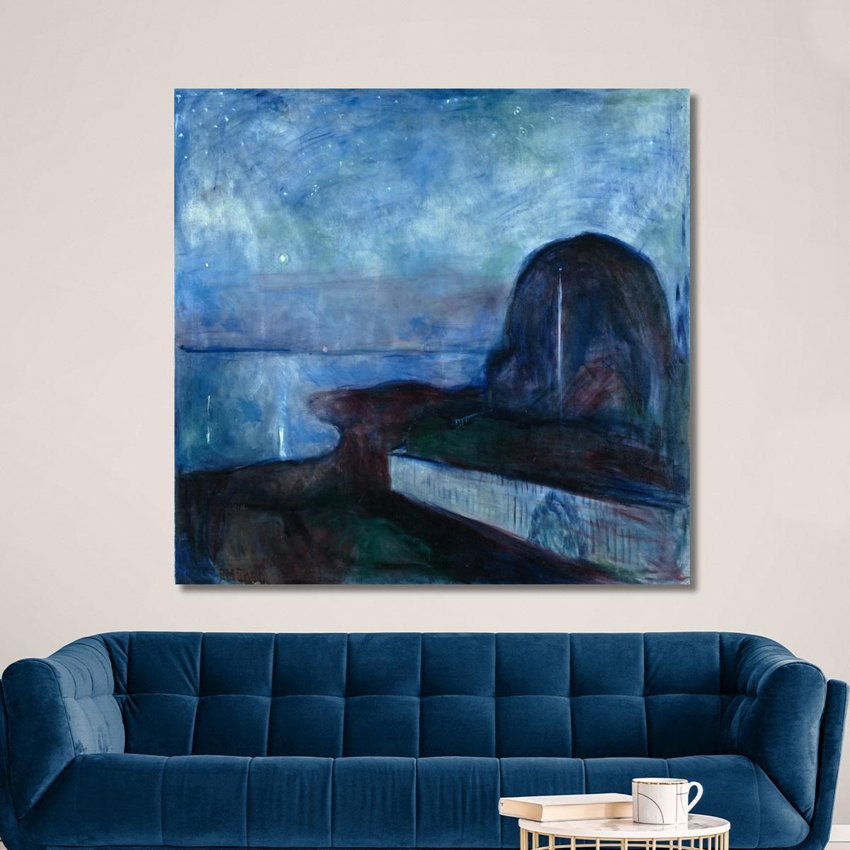 Starry Night Edvard Munch em37 canvas print 