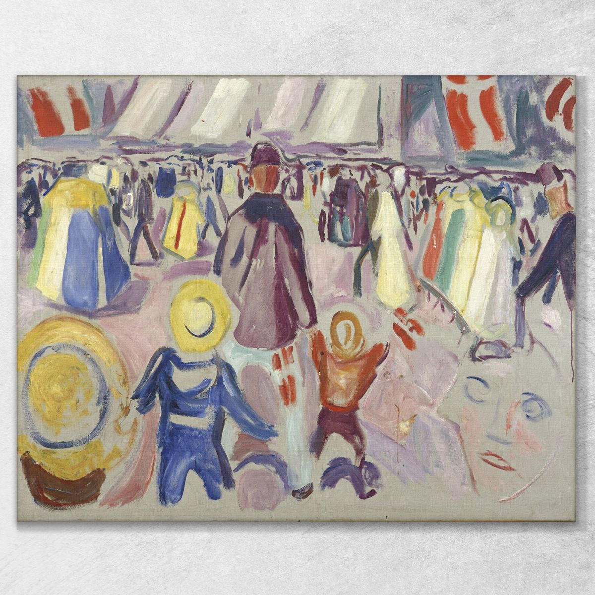 17 Th Of May In A Small Norwegian Town Edvard Munch, em38 canvas print