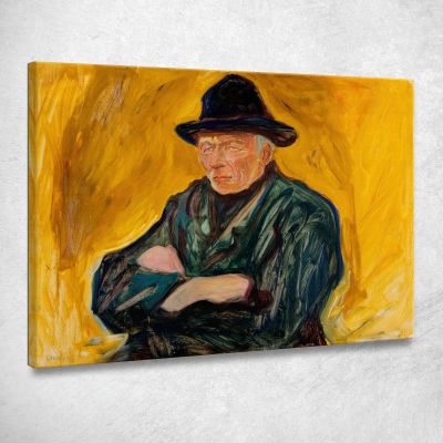 An Old Man Edvard Munch, em47 canvas print