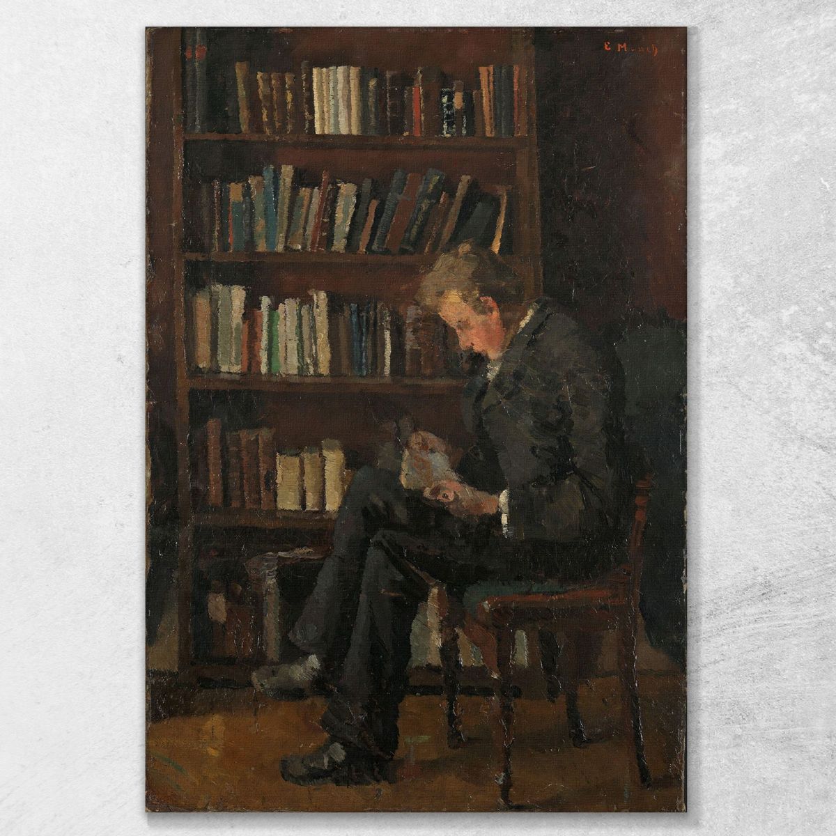 Andreas Reading 2 Edvard Munch, em48 canvas print