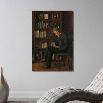 Andreas Reading 2 Edvard Munch, em48 canvas print