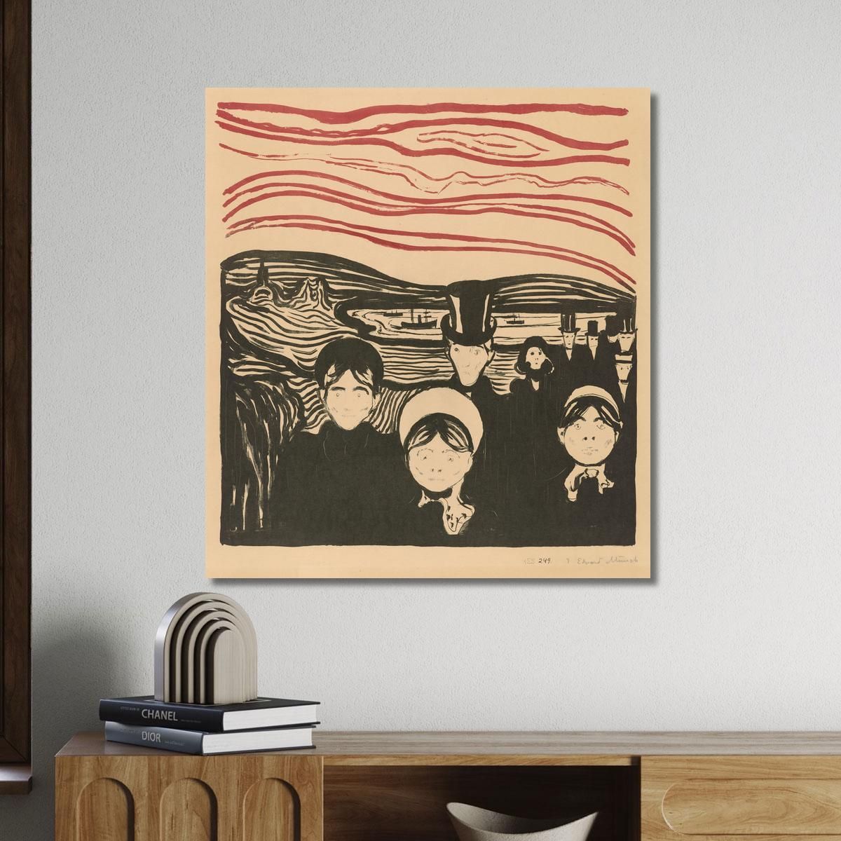 Anxiety Edvard Munch, em50 canvas print