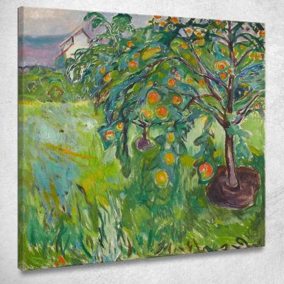 Apple Tree By The Studio Edvard Munch, em51 ภาพพิมพ์บนผ้าใบแคนวาส