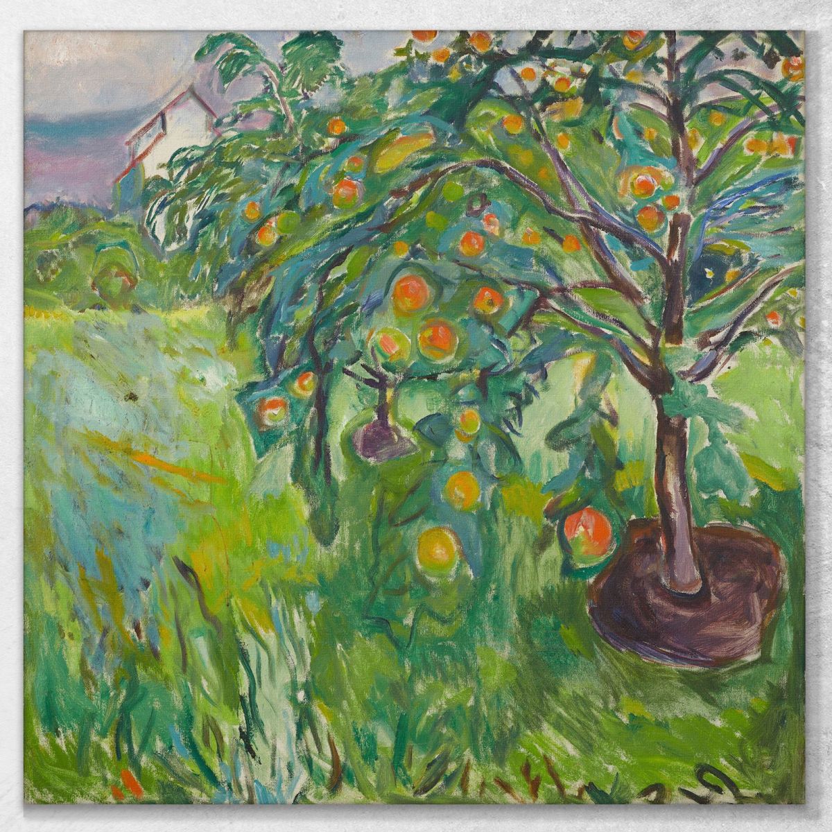 Apple Tree By The Studio Edvard Munch, em51 ภาพพิมพ์บนผ้าใบแคนวาส