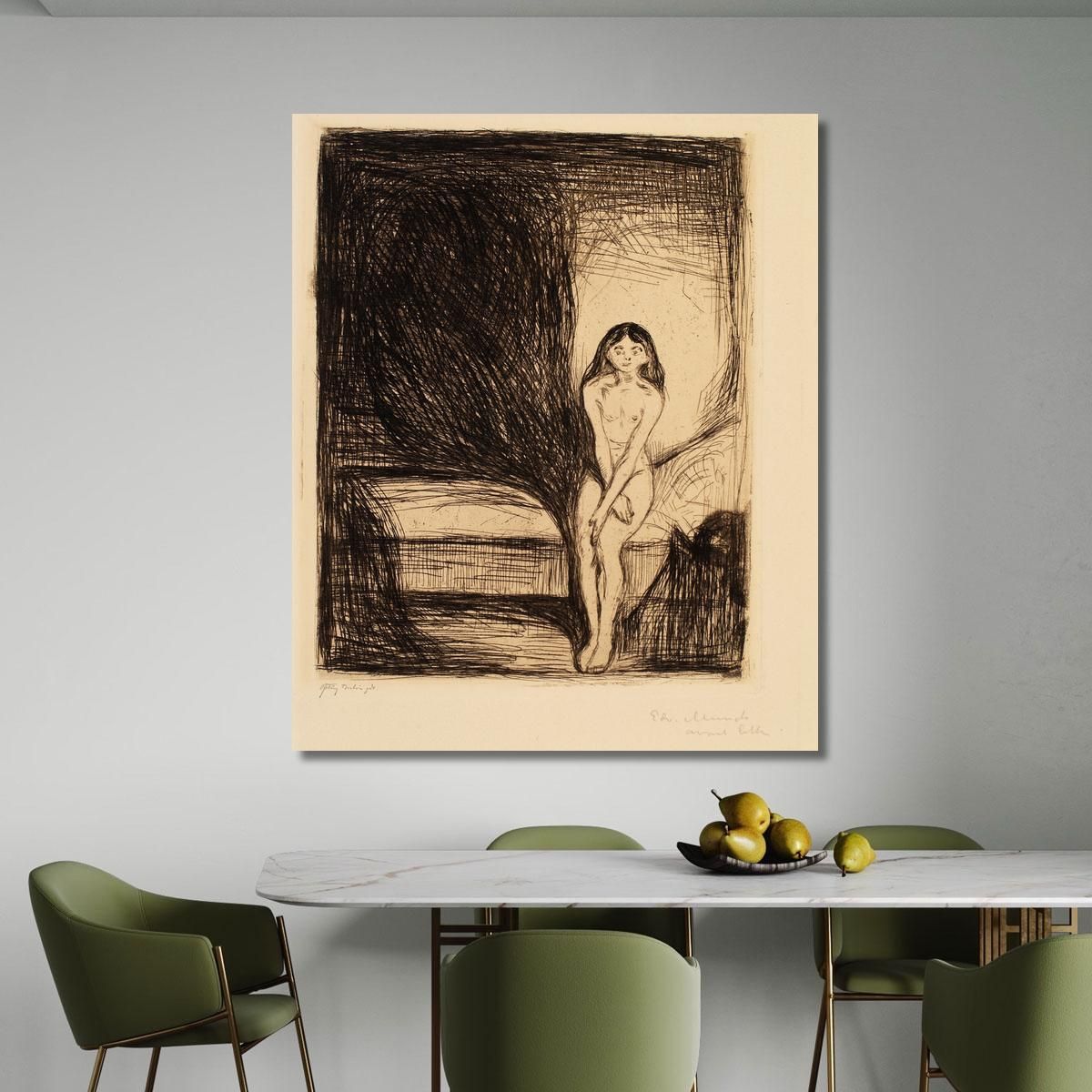 At Night Puberty Edvard Munch em54 canvas print 