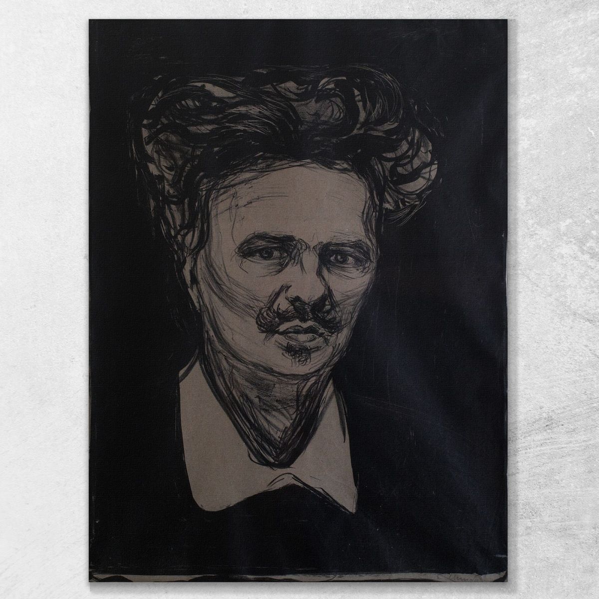 August Strindberg Edvard Munch, em56 ภาพพิมพ์บนผ้าใบแคนวาส