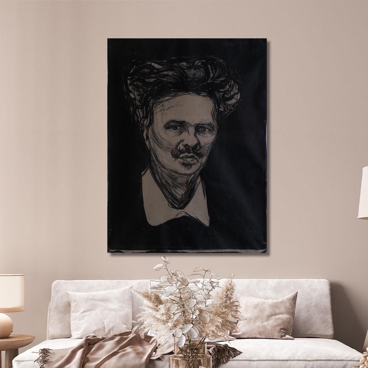 August Strindberg Edvard Munch, em56 canvas print