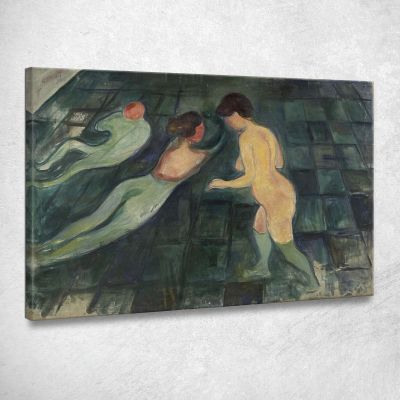 Bathing Women Edvard Munch, em66 ภาพพิมพ์บนผ้าใบแคนวาส