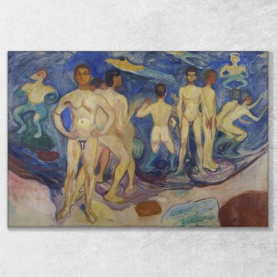 Bathing Young Men Edvard Munch, em67 canvas print