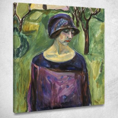 Birgit Prestøe In The Garden Edvard Munch, em71 ภาพพิมพ์บนผ้าใบแคนวาส