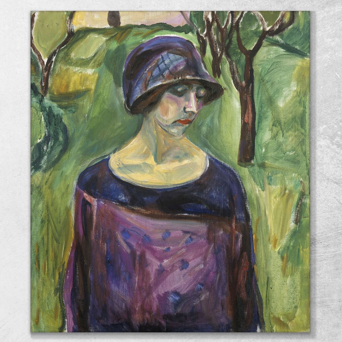 Birgit Prestøe In The Garden Edvard Munch, em71 canvas print