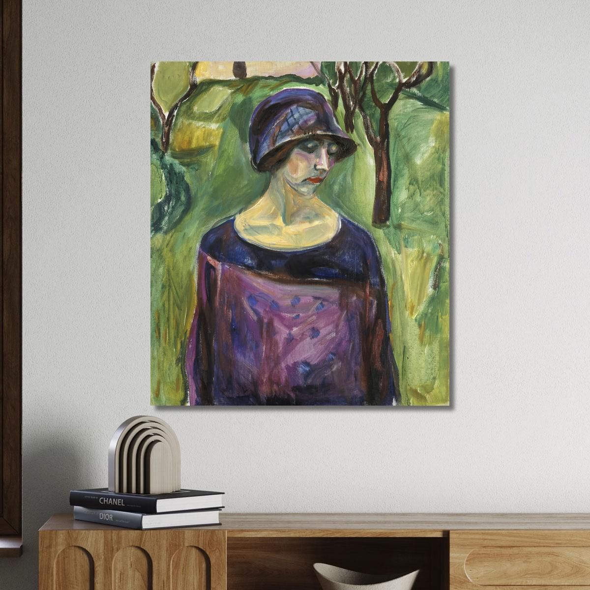 Birgit Prestøe In The Garden Edvard Munch, em71 canvas print