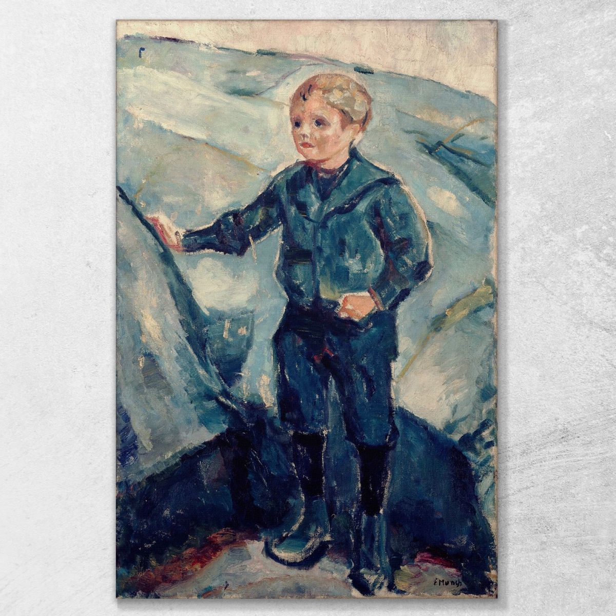 Boy In Blue Edvard Munch, em72 canvas print