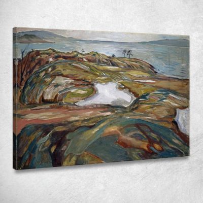 Coastal Landscape Edvard Munch, em83 canvas print