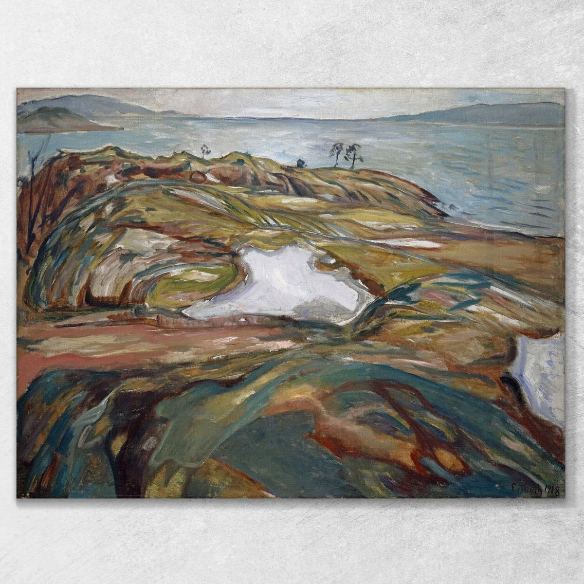 Coastal Landscape Edvard Munch, em83 canvas print