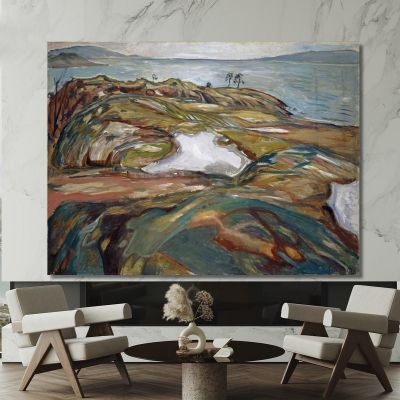 Coastal Landscape Edvard Munch, em83 canvas print