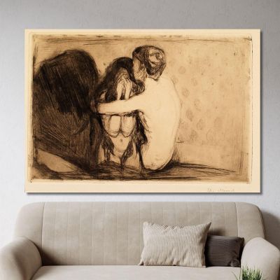 Consolation Edvard Munch, em84 canvas print