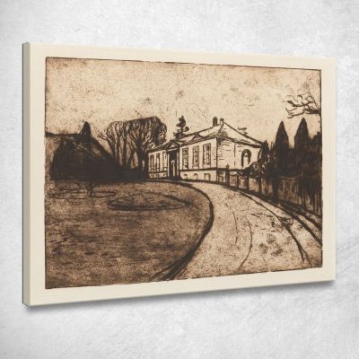 The House Edvard Munch, em85 canvas print