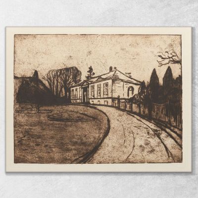 The House Edvard Munch, em85 canvas print