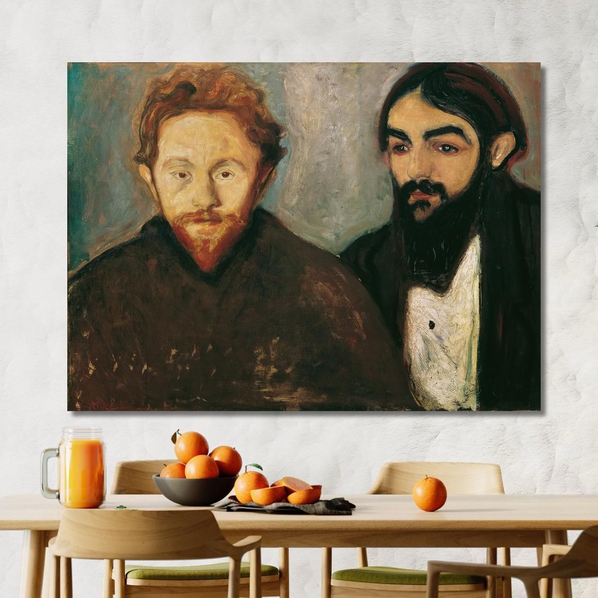 The Painter Paul Herrmann And The Doctor Paul Contard Edvard Munch, em92 canvas print