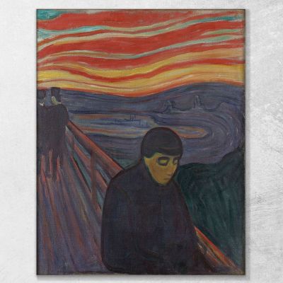 Despair Edvard Munch, em94 ภาพพิมพ์บนผ้าใบแคนวาส