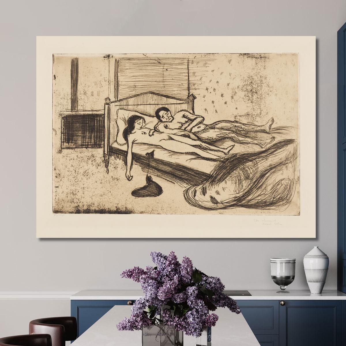 Double Suicide Edvard Munch, em95 canvas print