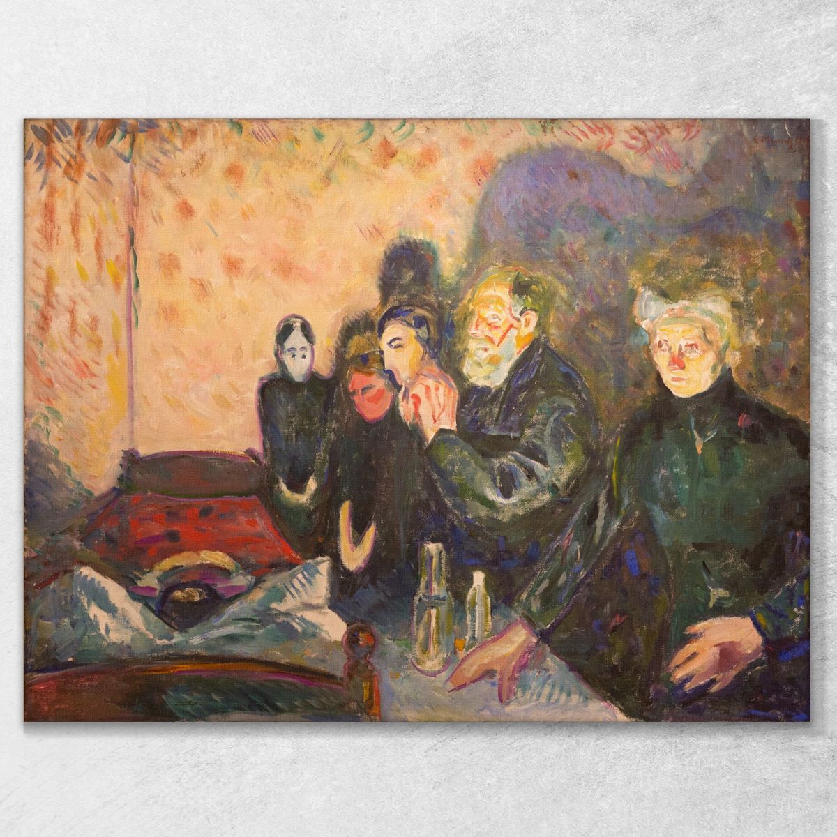 Dodskamp Edvard Munch, em100 canvas print