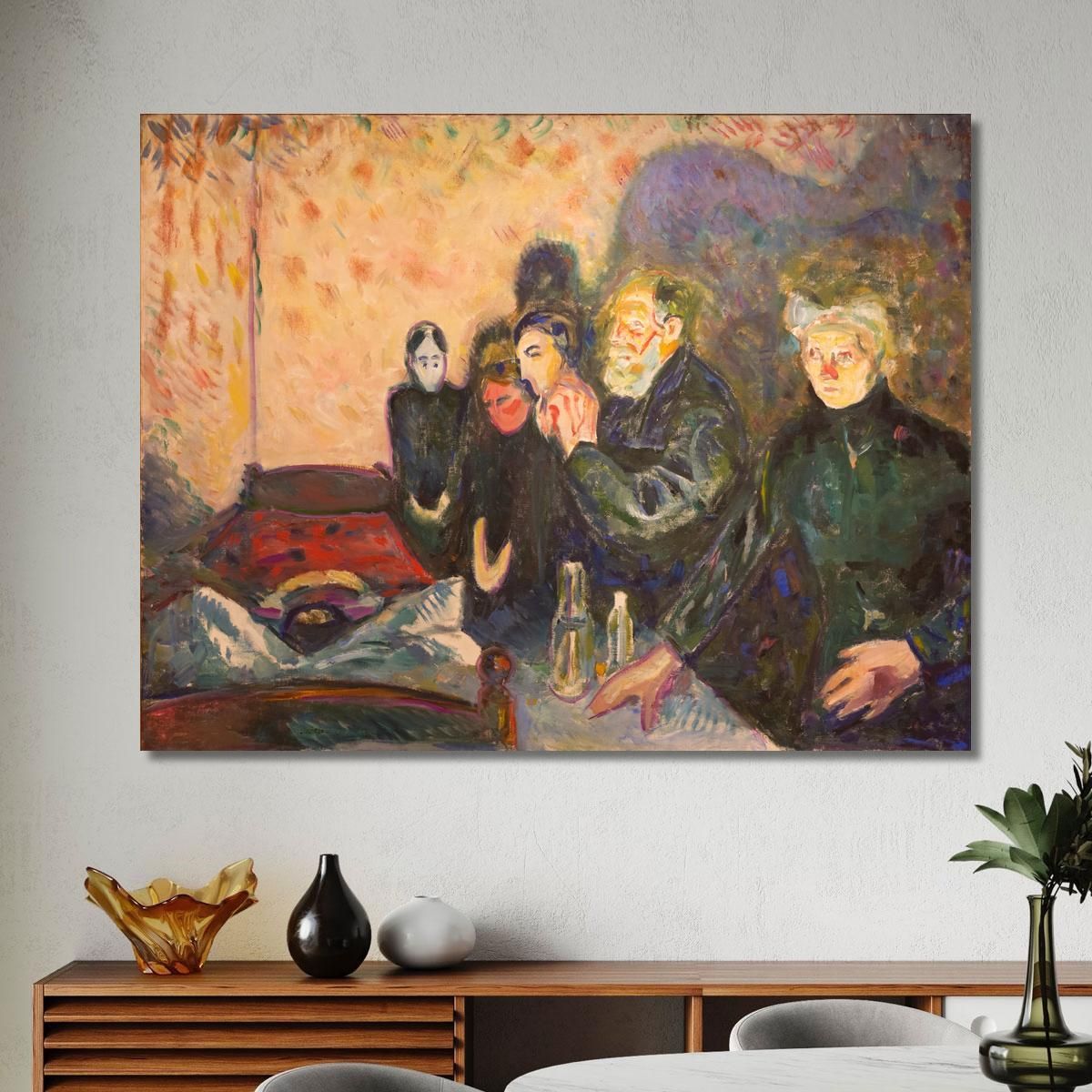 Dodskamp Edvard Munch, em100 canvas print