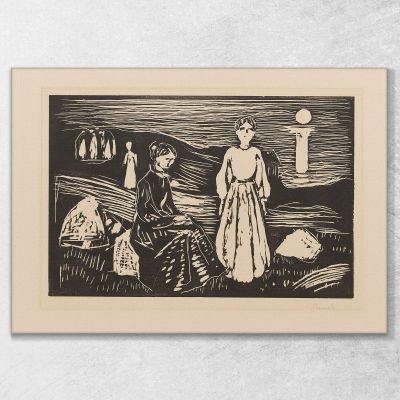 Women On The Beach Edvard Munch, em118 ภาพพิมพ์บนผ้าใบแคนวาส