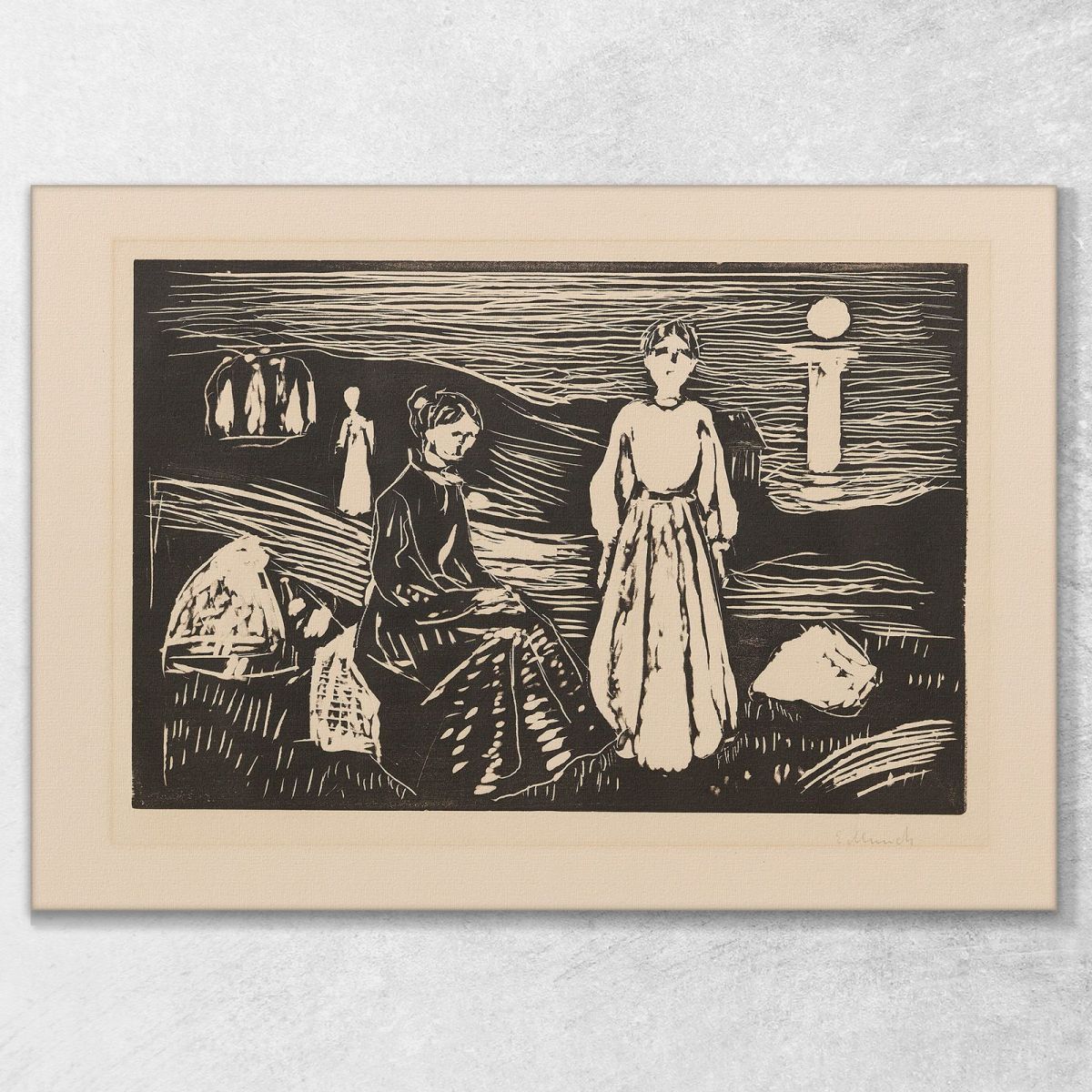 Women On The Beach Edvard Munch, em118 canvas print