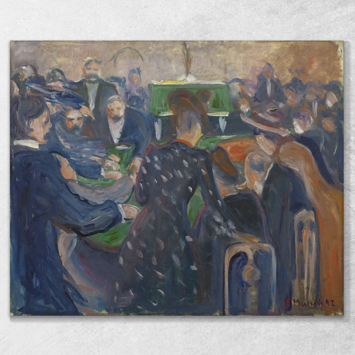 Gamblers In Monte Carlo Edvard Munch, em124 canvas print