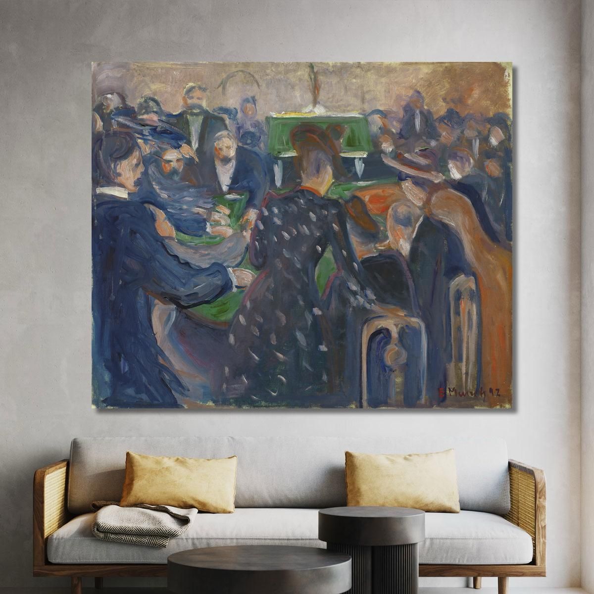 Gamblers In Monte Carlo Edvard Munch, em124 canvas print