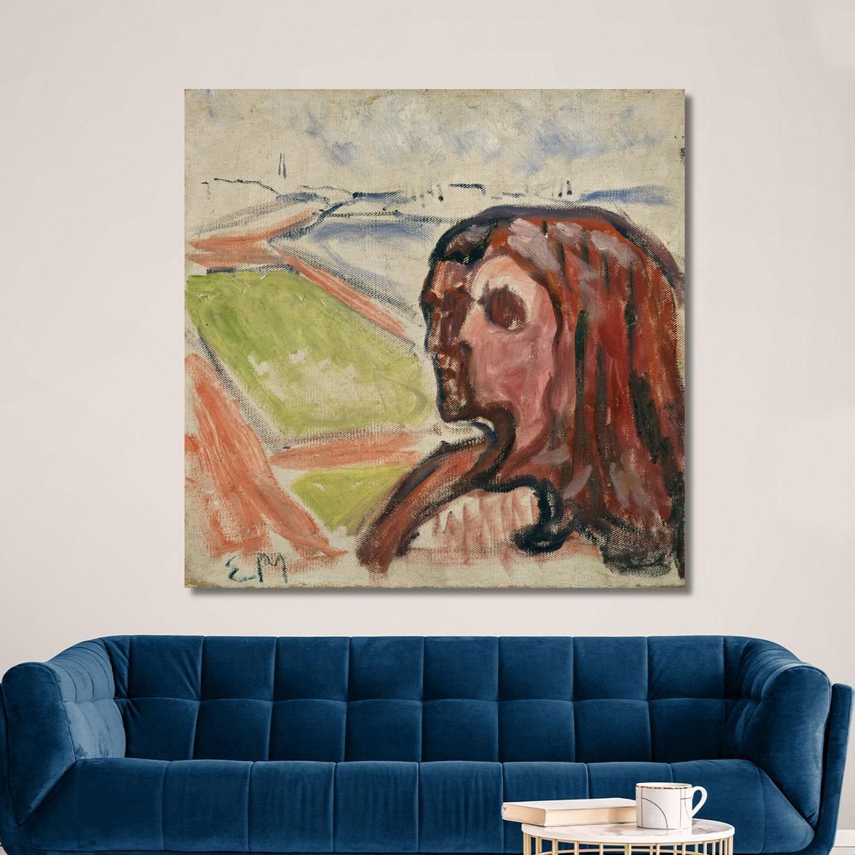 Head By Head In Landscape Edvard Munch em137 canvas print 