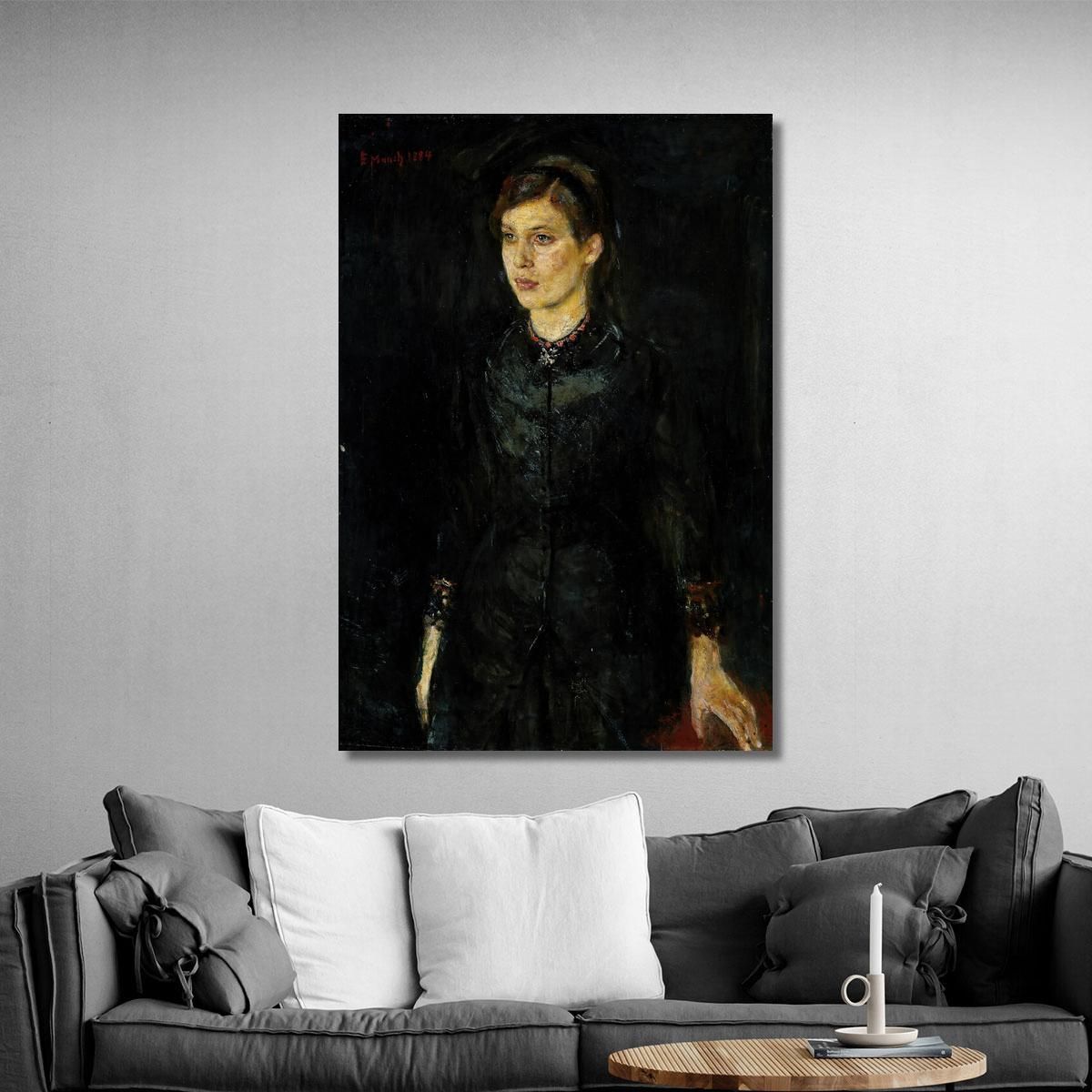 Inger In Black Edvard Munch, em151 canvas print