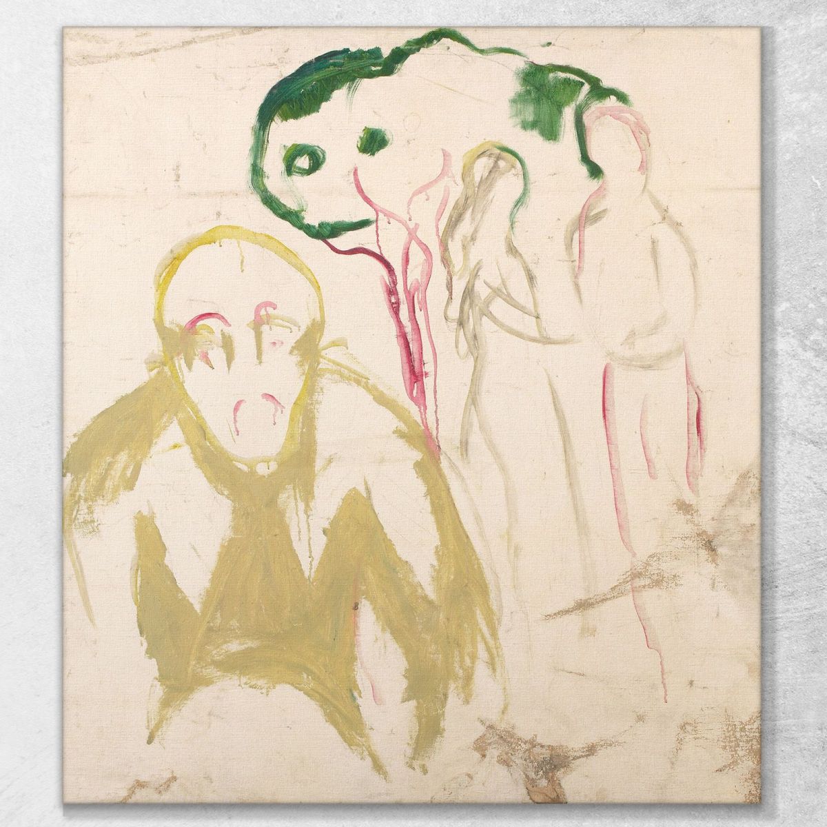 Jealousy Motif Edvard Munch, em153 ภาพพิมพ์บนผ้าใบแคนวาส