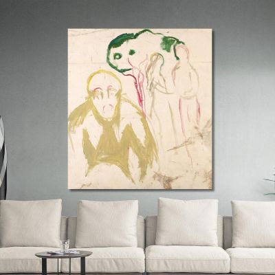 Jealousy Motif Edvard Munch, em153 canvas print