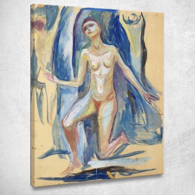 Kneeling Female Figure Edvard Munch, em160 canvas print