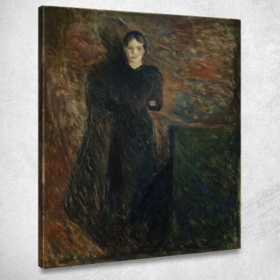 Lady In Black Edvard Munch, em172 canvas print