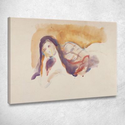 Prone Act Edvard Munch, em178 canvas print